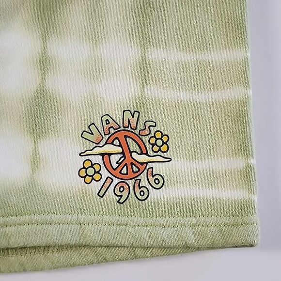 Vans 1966 Big Kids Youth Mind Fleece Short Celadon Green White Tie Dye Size XL - Picture 5 of 14
